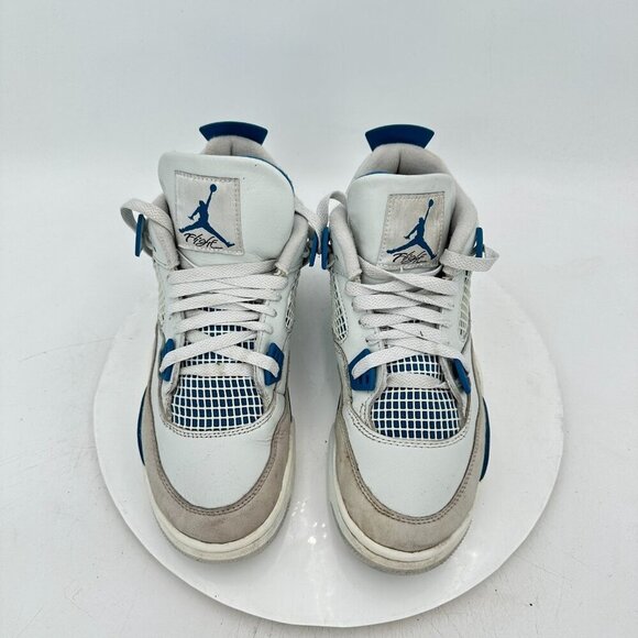 Nike Air Jordan 4 Retro Youth Size 7Y Women 8.5 HF4281 141 Industrial Blue Shoes - Picture 3 of 11